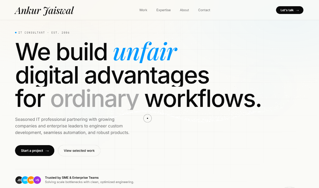 Executive Portfolio website